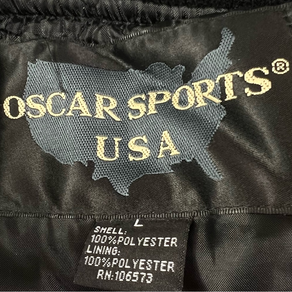 Vintage Oscar Sports USA Bald Eagle Varsity Style Button Jacket Large - Picture 9 of 9